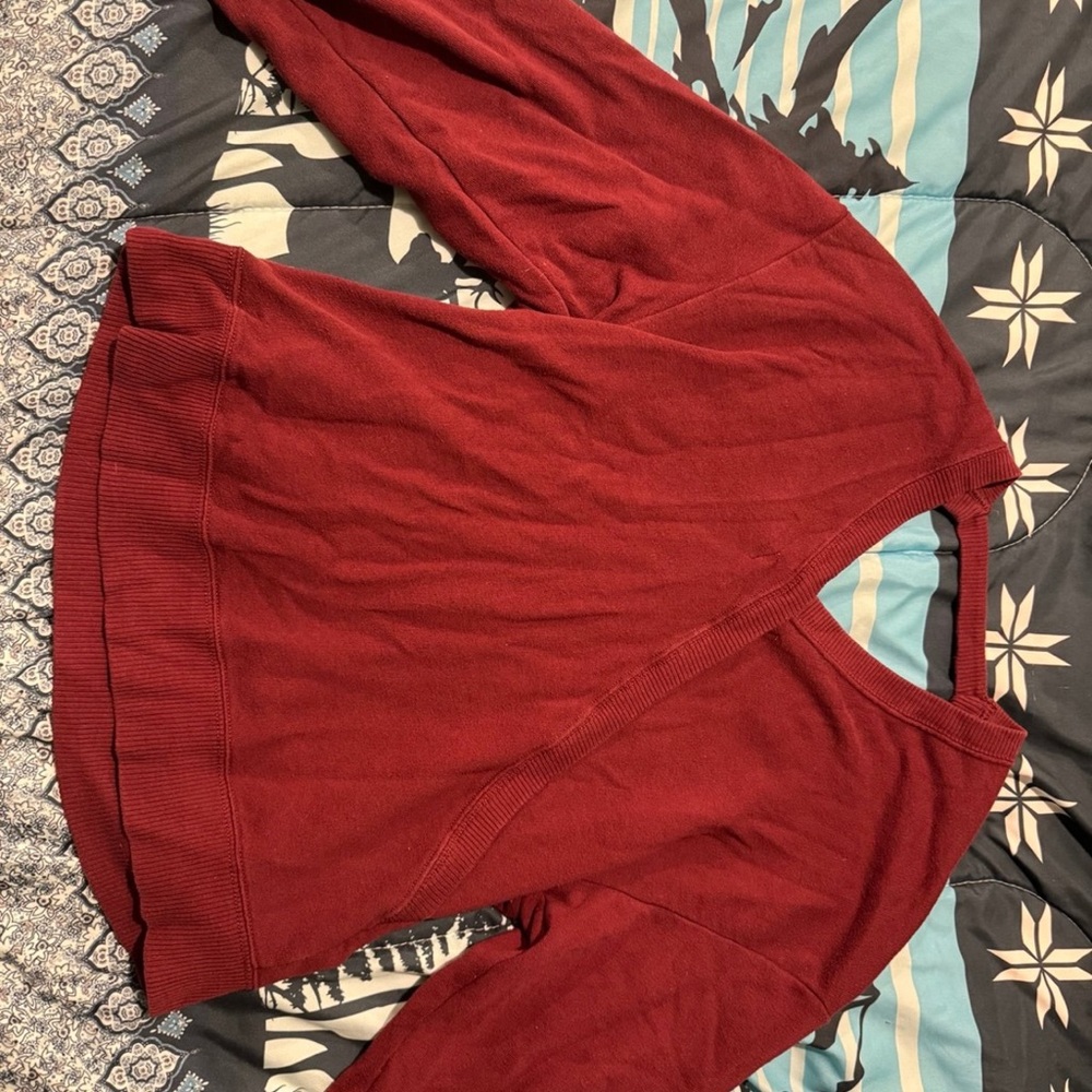Hollister Deep Red Knit Sweater